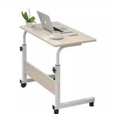 MESA PARA COMPUTADOR NOTEBOOK COM RODINHAS ALTURA AJUSTAVEL MULTIFUNCIONAL JANTAR CAMA SALA BRANCA