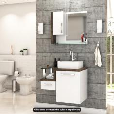 Gabinete Armario Para Banheiro Legno 630 (somente Balcao) Branco Chess C-carvalho Dark