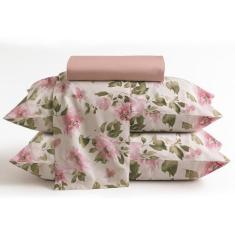 Jogo De Cama Lençol Queen 4 Peças 150 Fios Antialérgico Camesa - Emcom