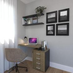 Escrivaninha Mesa Escritório e Home Office com 4 Gavetas - Bramov Móve