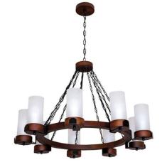 Lustre Muller Country Redondo 9 Lâmpadas Envelhecido 1109E - Luminária