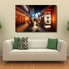 Quadro Decorativo Vintage Streets of Kyoto - Tela em Tecido