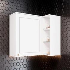 Armário Aéreo de Cozinha Canto Reto 1 Porta Amy Casa 812, Branco HP