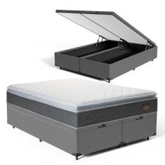 Cama Box Baú com Colchão de Espuma D45 Pillow Top Fort Comfort Queen 1