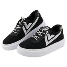 Tenis Casual Feminino Ajuste Cadarço Detalhe Costura Lateral Palmilha Gel Confortavel Leve-Feminino