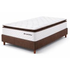 Cama Box Colchão com Molas Ensacadas Solteirão Alto Premium Sleep Marr