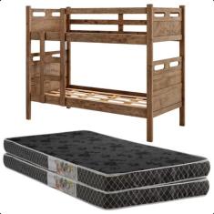 Beliche Vira Duas Camas Completa com Colchoes D20 Estilo Moderno - Pol