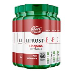 Kit 5 Liprost E Licopeno Com Vitamina E Unilife 60 Cápsulas