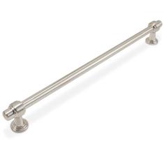 POVEFONK Pacote com 6 puxadores de armário de cozinha de níquel acetinado escovado 320 mm puxadores de gaveta de prata puxadores de gaveta puxadores de armário de cozinha puxadores de ferragens de