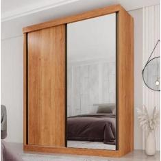 Guarda Roupa Solteiro Búzios 2 Portas de Correr 1 Porta Espelhada 3 Ga