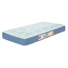 Colchão Solteiro Sleep Max Espuma D45 120x203x25cm Branco/azul - Castor
