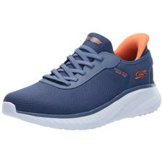 Skechers Tênis masculino Hands Free Slip-ins Squad Chaos-Solid Tour, Azul-marinho multi, 39
