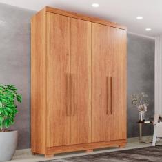 Guarda-Roupa Casal 4 Portas 2 Gavetas França Cinamomo