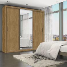 Guarda-roupa Casal 4 Espelhos 3 Portas de Correr 4 Gavetas Max Plus Espresso Móveis