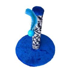 Pet Injet Arranhador Cat Crazy Mini Poste Azul Para Gatos