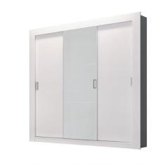 Guarda Roupa Herval Ph 1708 - Cor Branco - Com Espelho