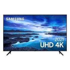 SAMSUNG Smart TV 75" UHD 4K 75AU7700, Processador Crystal 4K, Tela sem limites, Visual Livre de Cabos, Alexa built in, Controle Único
