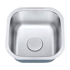 Cuba De Embutir Inox 1mm Escovado C115 40,6,5x40,6x20,3 Cm - Aço Escovado