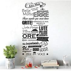 Adesivo De Parede Frase Ame Mais 50x100cm preto