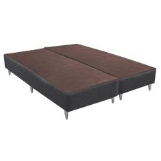 Base Sommier Linho Super King 193x203x23cm Ortobom Cinza