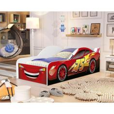 Cama Carro Infantil Juvenil Relampago Mcqueen 100% MDF