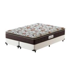 Cama Box Queen Branca + Colchão de Espuma D45 - Probel - Guarda-Costas