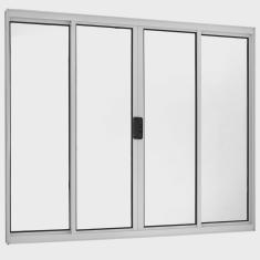 Janela de Alumínio de Correr 120x200cm 4 Folhas Central Ecosul Esquadrisul