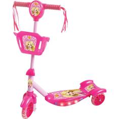 Patinete DMToys DMT5027 com 3 Rodas e Cesta Rosa