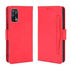 Capa com compartimento para cartão para Oppo Realme X7 Pro, capa flip carteira com suporte de couro para Oppo Realme X7 Pro, capa magnética retrô para celular, capa carteira com compartimentos para