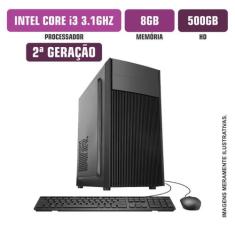 Computador Flex Computer Intel Core I3-2100 8GB HD 500Gb Com Kit