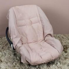 Capa de Bebê Conforto 100% Algodão - Rosê