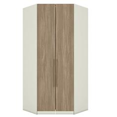 Guarda Roupa de Canto Modulado com Led 2 Portas 3 Gavetas Predileto Henn Areia Hp/jequitibá