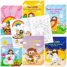 Livro de colorir ANGOLIO Christian Religious para crianças, 24 unidades