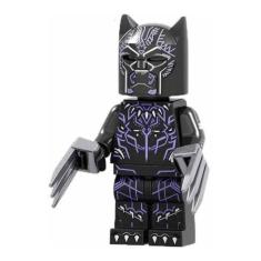 Boneco Blocos De Montar Pantera Negra Black Garra Marvel