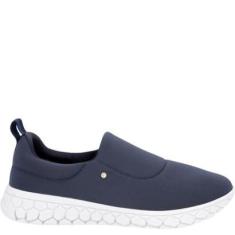 Tênis Feminino Casual Slip On Elastano Usaflex - Azul-Feminino