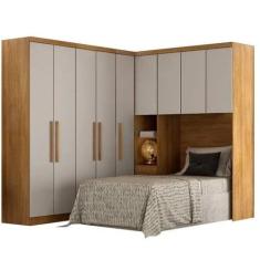 Guarda Roupa Modulado Rizon 004 Solteiro 4 Peças Novo Horizonte, Cumar