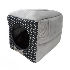 Cama Iglu e Toca para Cachorro Preto Super Luxo Minhacazza M