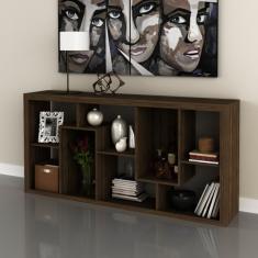 Estante Para Livros 2 Nichos Tecno Mobili Nogal