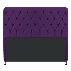 Cabeceira Estofada Cristal 160cm Queen Size Roxo