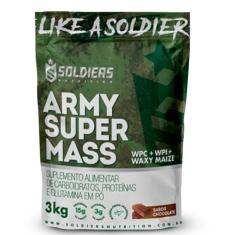 Hipercalórico Army Super Mass 3Kg - 100% Importado - Soldiers Nutrition Chocolate