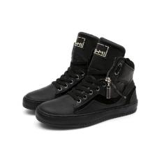 Tenis Feminino Sneaker Fitness Academia Couro com Ziper-Feminino