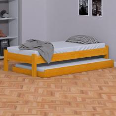 Cama Japonesa Solteiro Com Auxiliar Cerejeira Madeira Maciça Nemargi