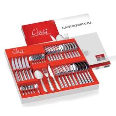 Faqueiro Linha Classic Inox 42 Pçs Faca Churrasco - Class Home