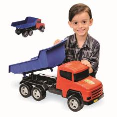 Carrinho Caminhão Caçamba Brinquedo Grande Super Truck 58cm - Adijomar