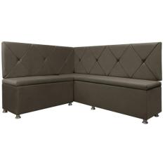 Canto Alemão Losango 4 Lugares 1,25x1,60m Veludo - SOFA STORE, Veludo 