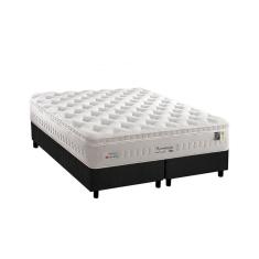 Cama Box King: Colchão Molas Ensacadas Anjos Masterpocket Impressione + Base Crc Suede Gray(193X203)