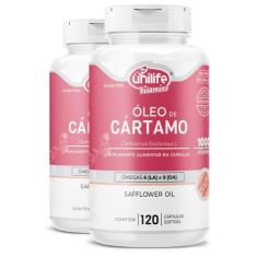 Kit 2 Óleo De Cartamo 1000Mg Com 120 Cápsulas Unilife
