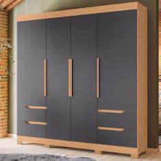 Guarda-roupa Casal 4 Portas 4 Gavetas Doble - Albatroz Móveis