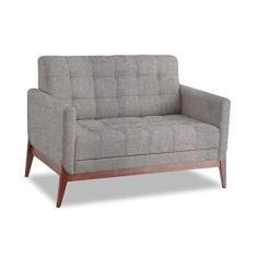 Sofá 2 Lugares Brooks Linho Cimento 126 cm