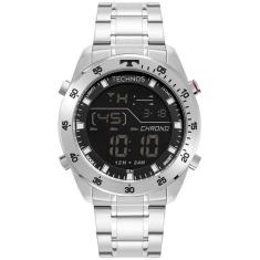 Relógio Technos Masculino Chrono Prata Bj3589Aa1K - Prata